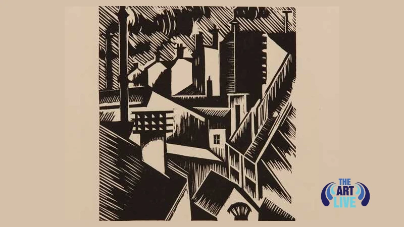 Edward Wadsworth linocut art featured by Tony West